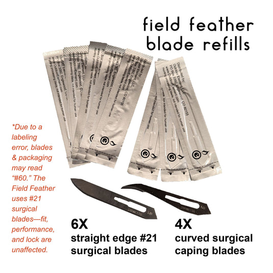 Hunting Surgical Blade Replacements 10pk - for Field Feather