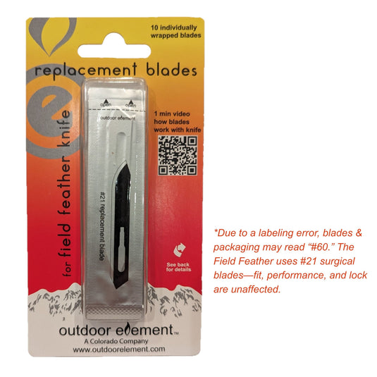 Hunting Surgical Blade Replacements 10pk - for Field Feather