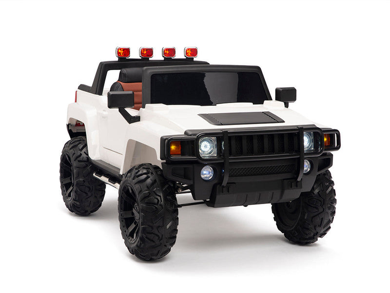 Load image into Gallery viewer, 12V Children&#39;s White HumStyle Truck Ride On with Remote Control
