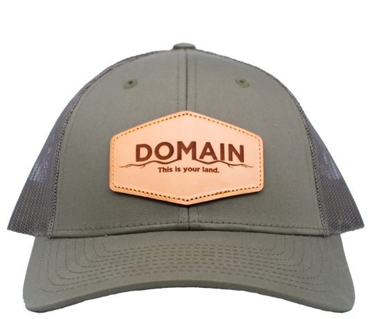 Domain Leather Patch Hat – Green