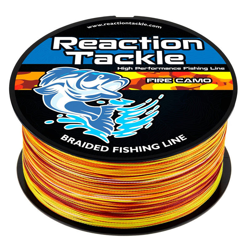 Load image into Gallery viewer, Reaction Tackle Braided Fishing Line - Fire Camo
