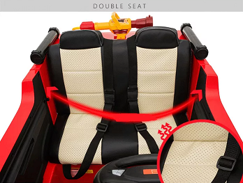 Load image into Gallery viewer, Fire Truck Ride On Toy 2 Seater Red W/Fire Hose Function PA System
