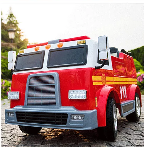 Load image into Gallery viewer, 2 Seater Fire Truck Ride On Toy W/Wireless Control Working Water Shooting Hose Function PA System Red
