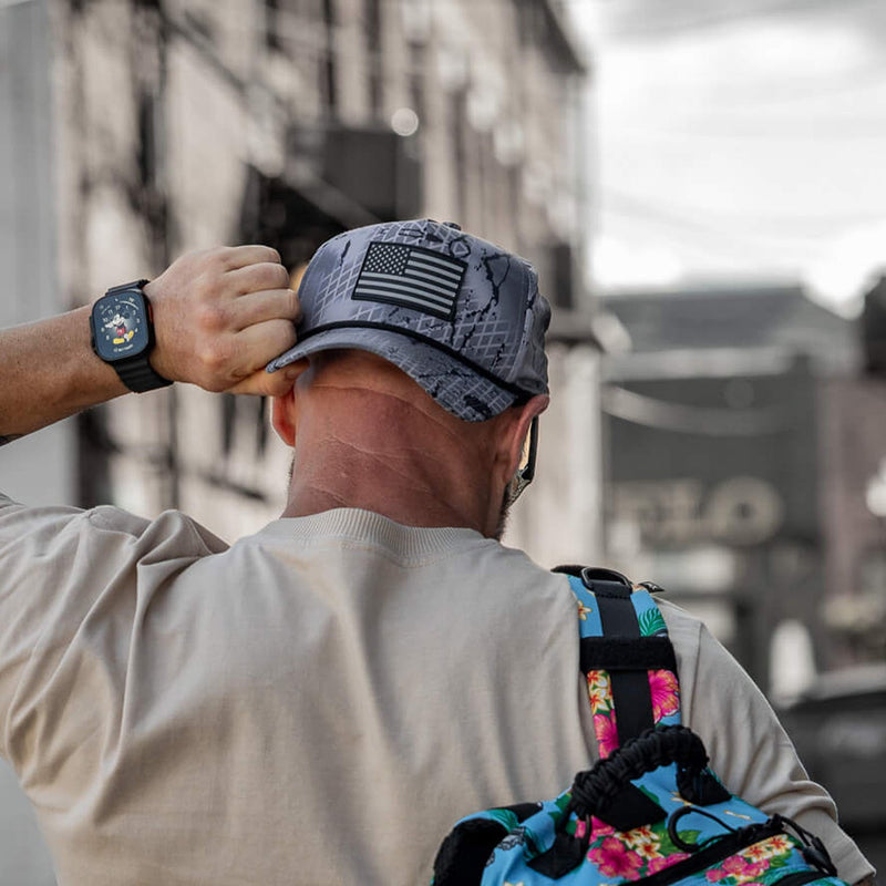 Load image into Gallery viewer, American Flag PVC Patch Waterproof Weekender Snapback
