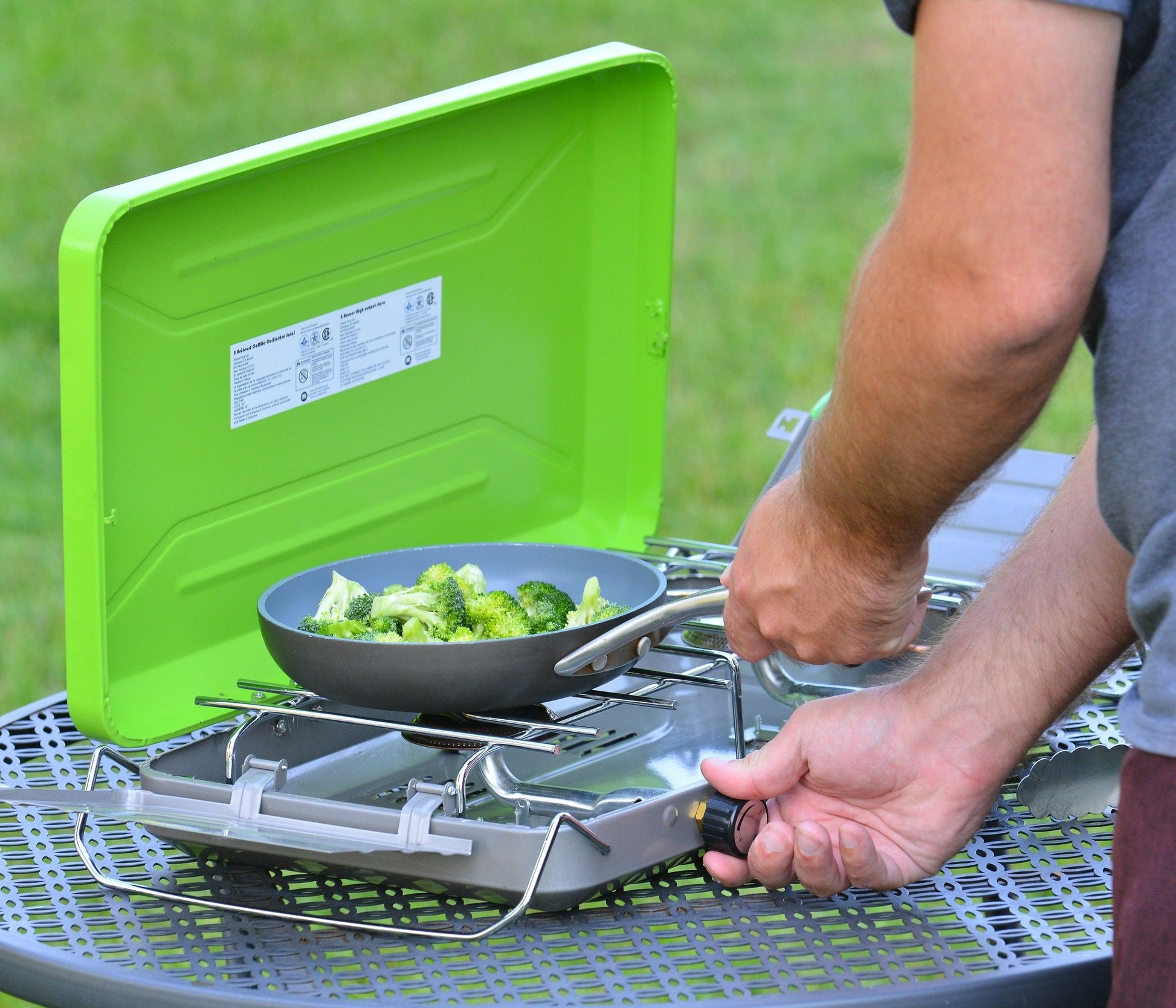 Flame King 2 Burner Portable Propane Gas Camping Stove Grill - Skoutley Outdoors LLC