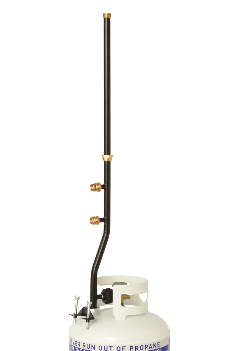 Load image into Gallery viewer, Flame King 3 Outlets Adapter 20 to 1LB Propane Tank Distribution Post Pole Tree Stem Stand
