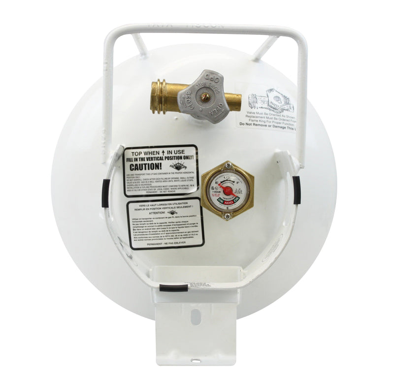 Load image into Gallery viewer, Flame King 30lb Horizontal Propane Cylinder Tank With Valve and Gauge RV Trailer
