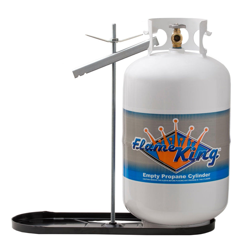 Load image into Gallery viewer, Flame King 30lb Rack for Dual Propane Tank RVs &amp; Trailers
