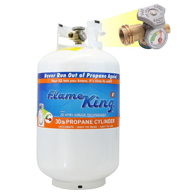 Load image into Gallery viewer, Flame King 30lb Propane Tank LP Cylinder with OPD &amp; Gauge
