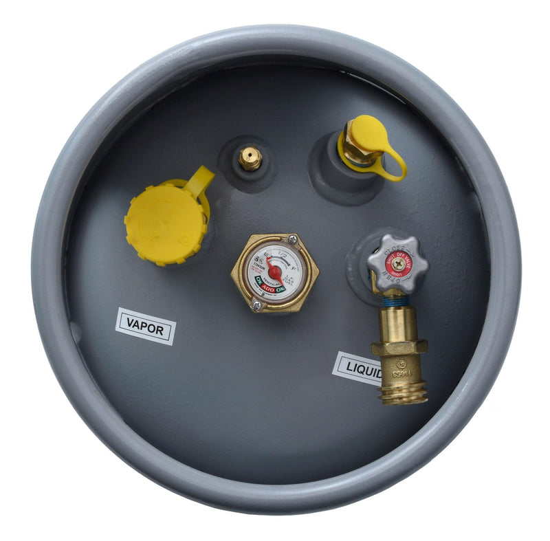 Load image into Gallery viewer, Flame King 33.5lb Forklift Steel Propane Tank Cylinder with Gauge
