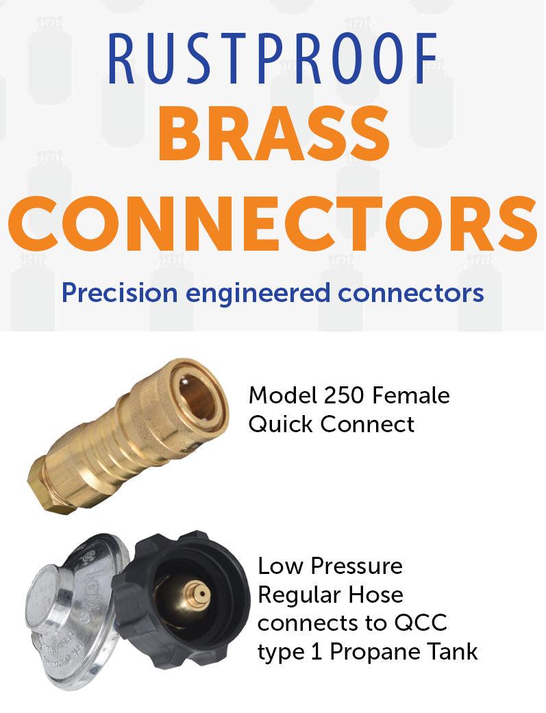 Load image into Gallery viewer, 12FT QCC/Type 1 Regulator Hose with 1/4 Quick-Connect Adapter for Flame King Heaters and Buddy Mr Heaters
