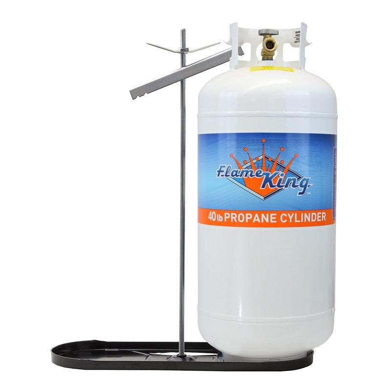 Load image into Gallery viewer, Flame King 40lb Rack for Dual Propane Tank RVs &amp; Trailers
