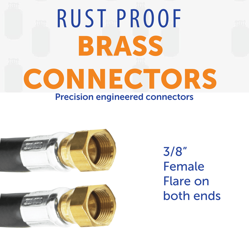 Load image into Gallery viewer, Flame King 48-Inch Thermo Rubber RV Slide Out Hose Assembly 3/8'' ID Female to Female
