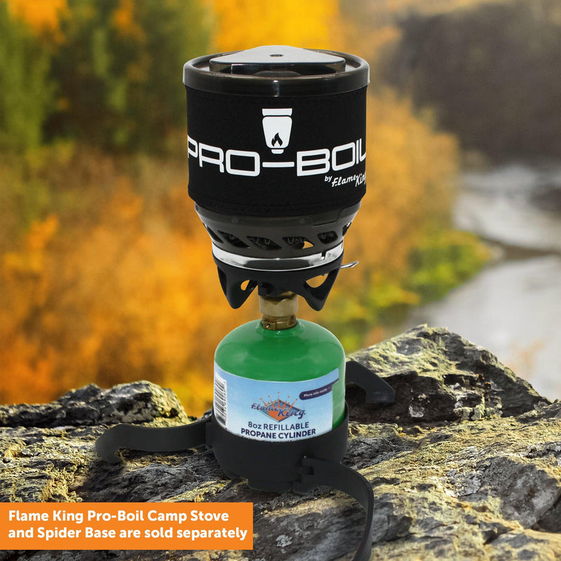 Load image into Gallery viewer, Flame King Eco Friendly Sustainable 8oz 1/2lb Refillable Propane Tank LP Cylinder
