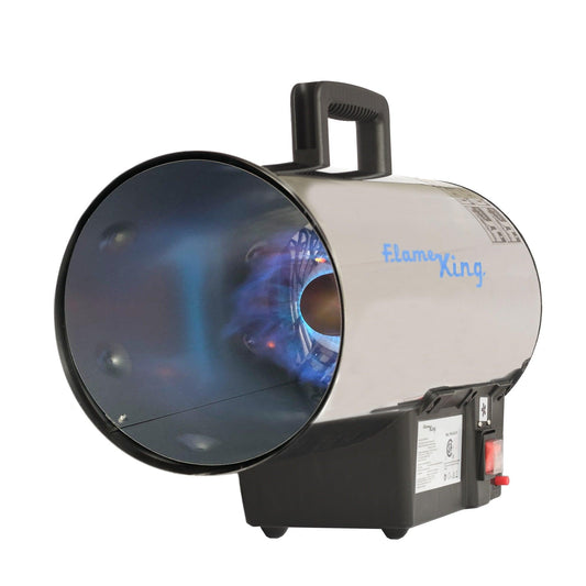 Flame King Forced Air Heater Portable Propane Tank Outdoor 60,000 BTU - Skoutley Outdoors LLC