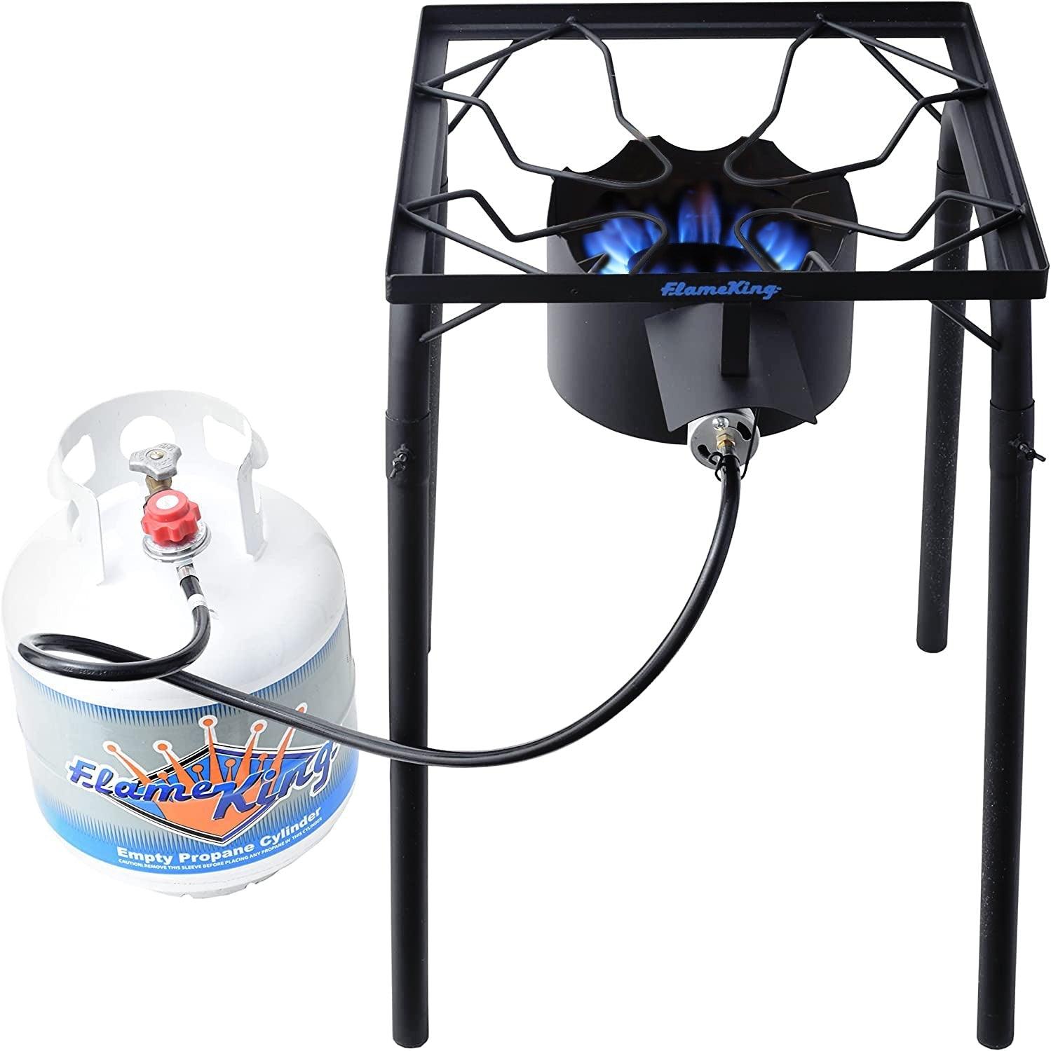 Flame King Heavy Duty 100,000 BTU Propane Gas Single Burner Cooker - Skoutley Outdoors LLC
