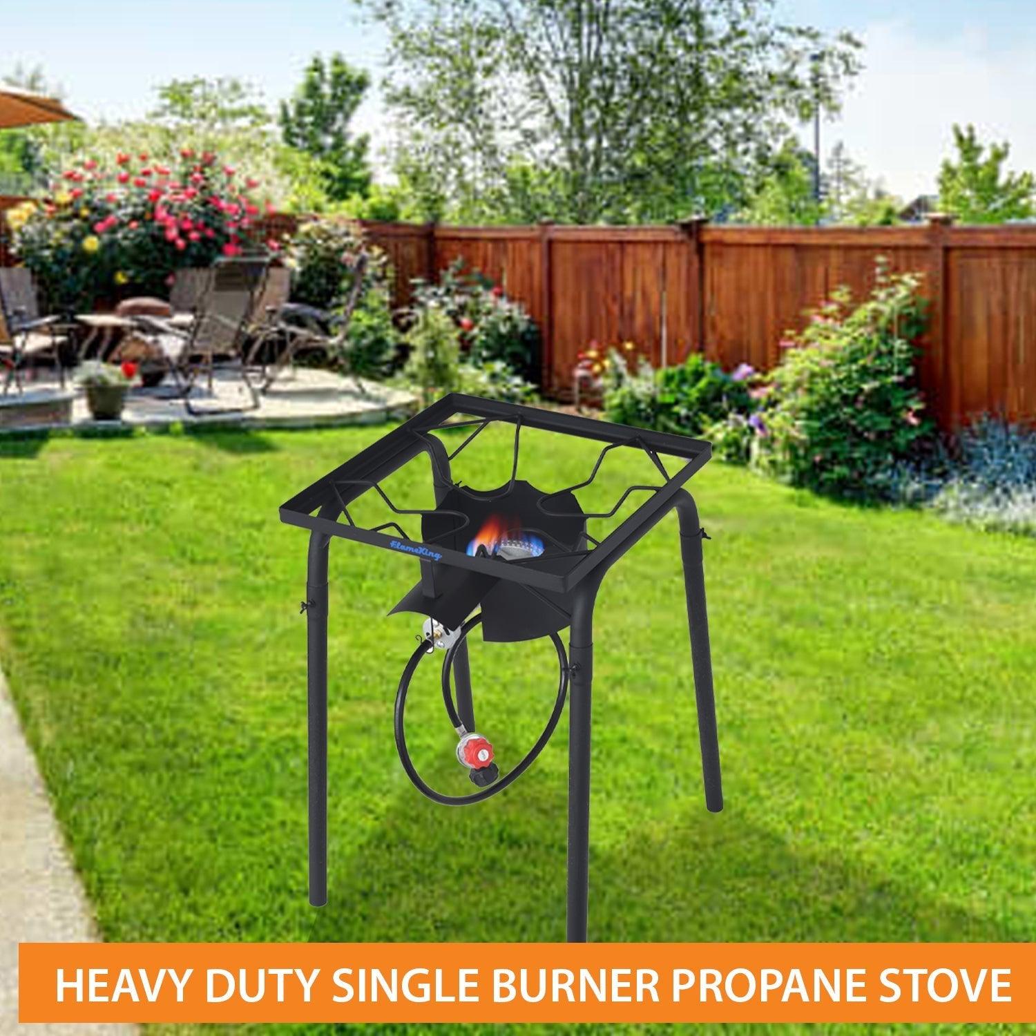 Flame King Heavy Duty 100,000 BTU Propane Gas Single Burner Cooker - Skoutley Outdoors LLC