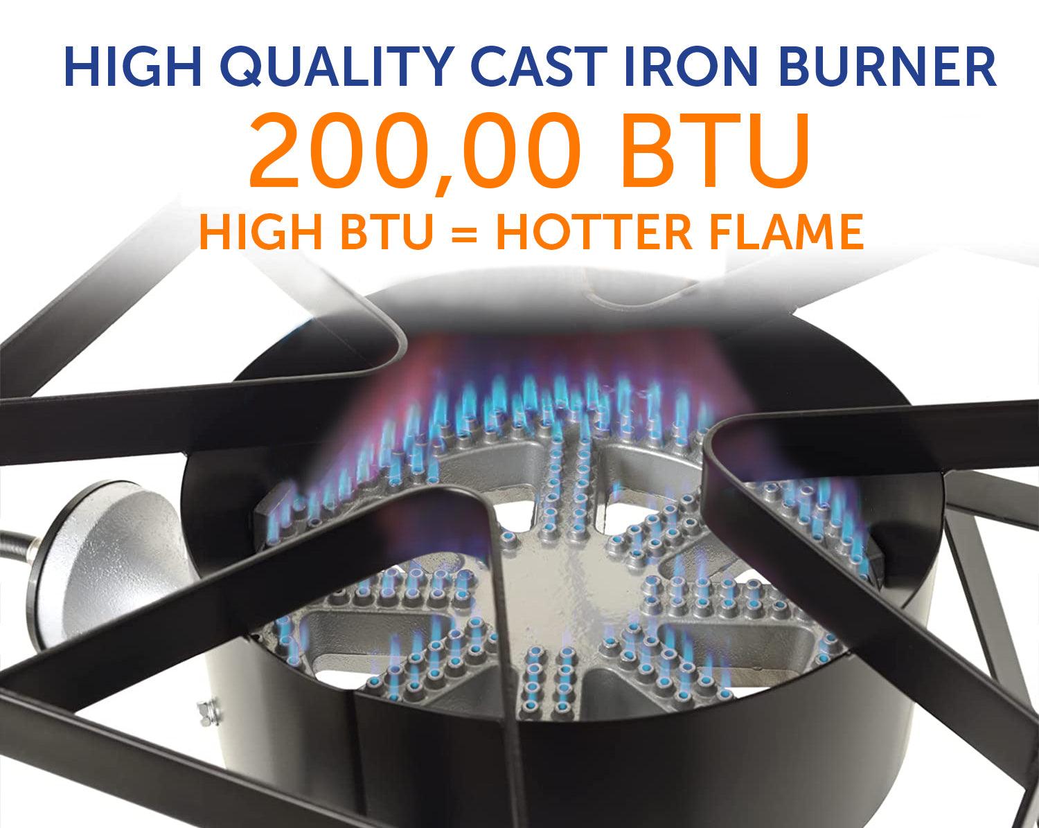 Flame King Heavy Duty 200,000 BTU Propane Gas Single Burner Cooker - Skoutley Outdoors LLC