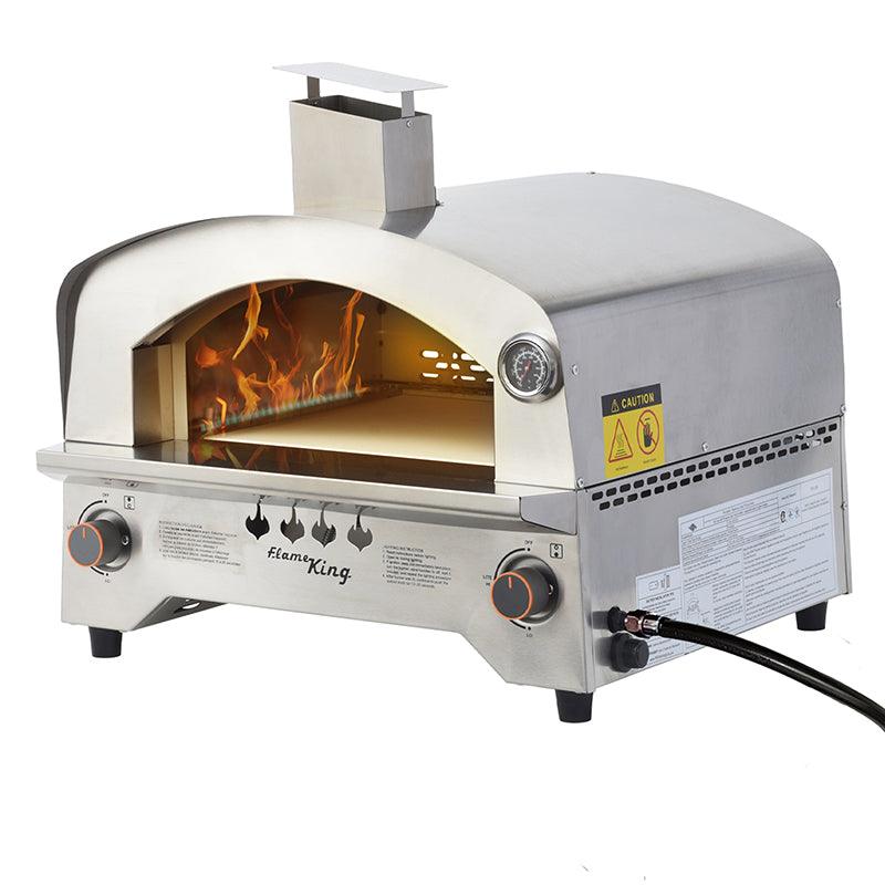 Load image into Gallery viewer, Flame King Outdoor Portable Stainless Steel Propane Pizza Oven Gas With Stone
