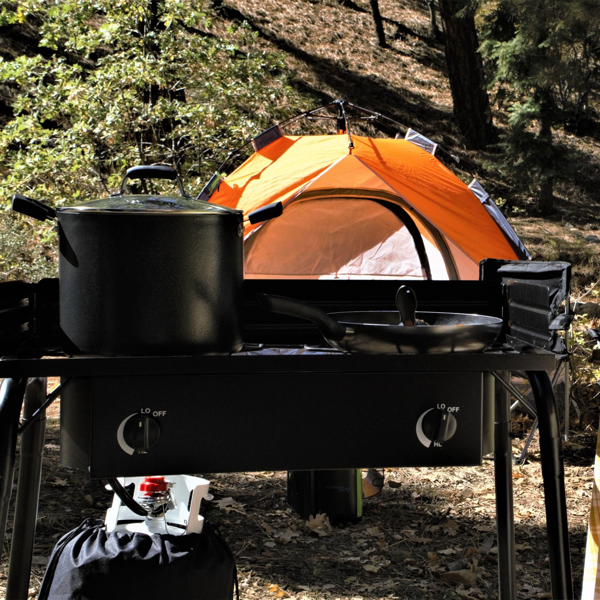 Flame King Outdoor Propane Double Dual Burner Cooker Stove - Skoutley Outdoors LLC