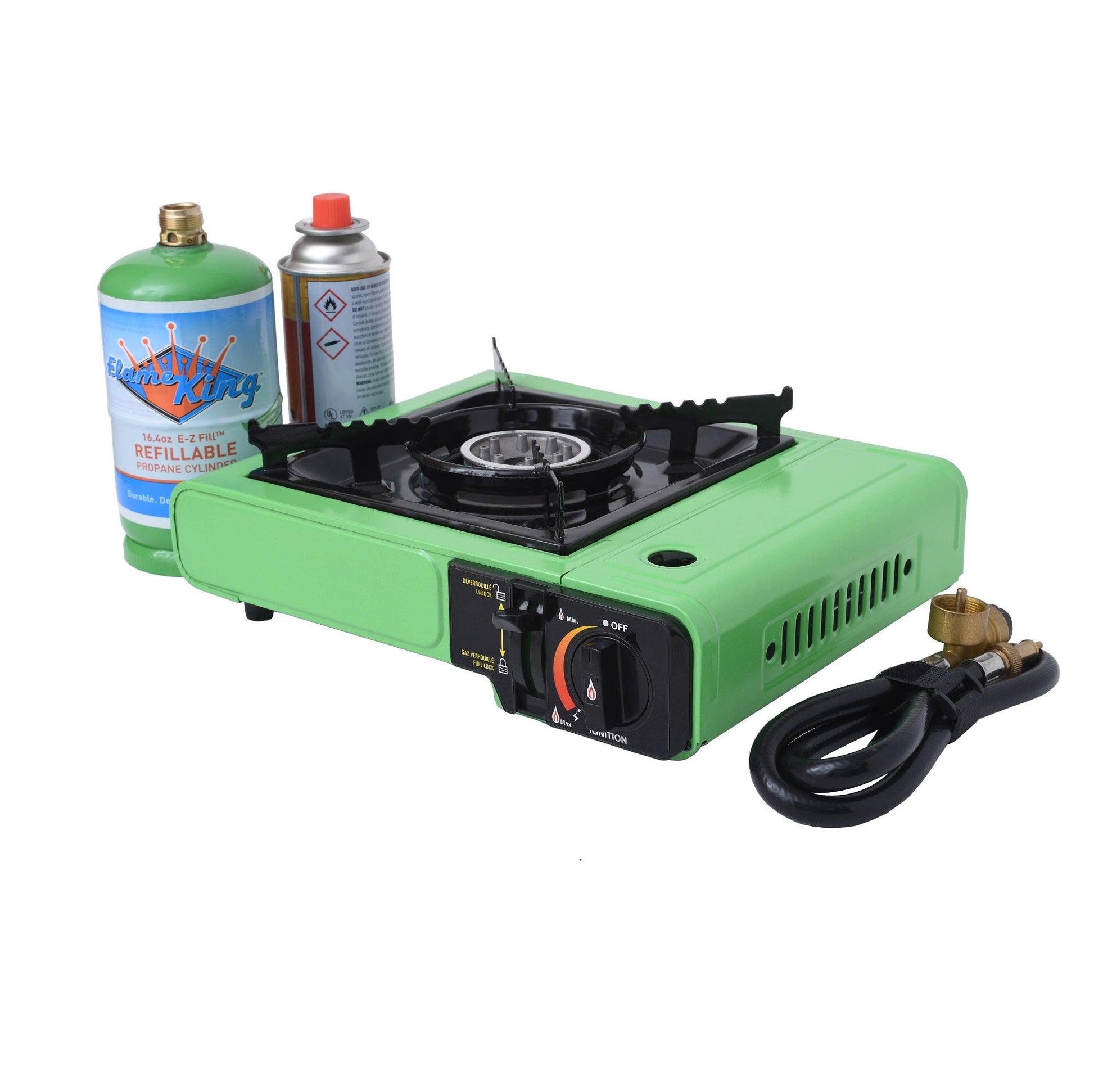 Flame King Portable Butane & Propane Gas Stove with Single Burner - Skoutley Outdoors LLC