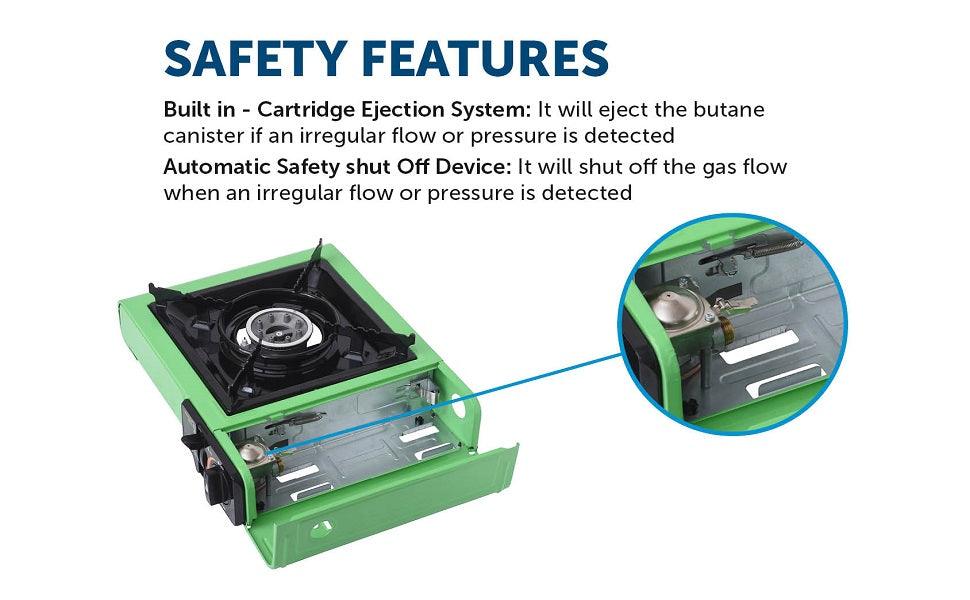 Flame King Portable Butane & Propane Gas Stove with Single Burner - Skoutley Outdoors LLC