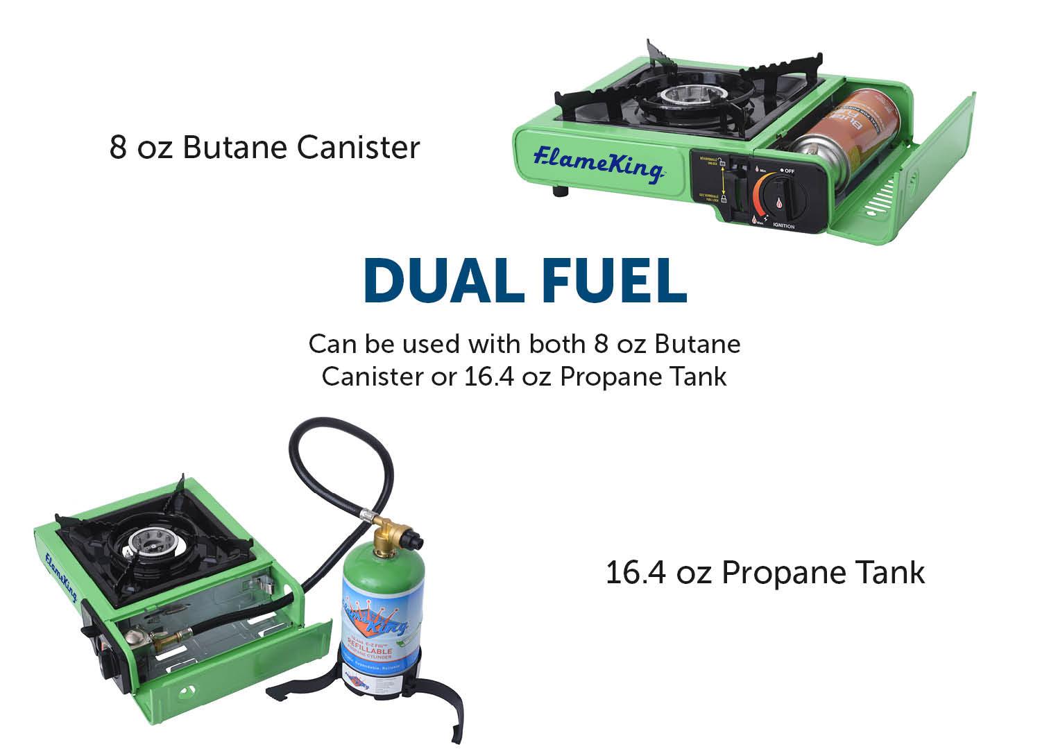Flame King Portable Butane & Propane Gas Stove with Single Burner - Skoutley Outdoors LLC