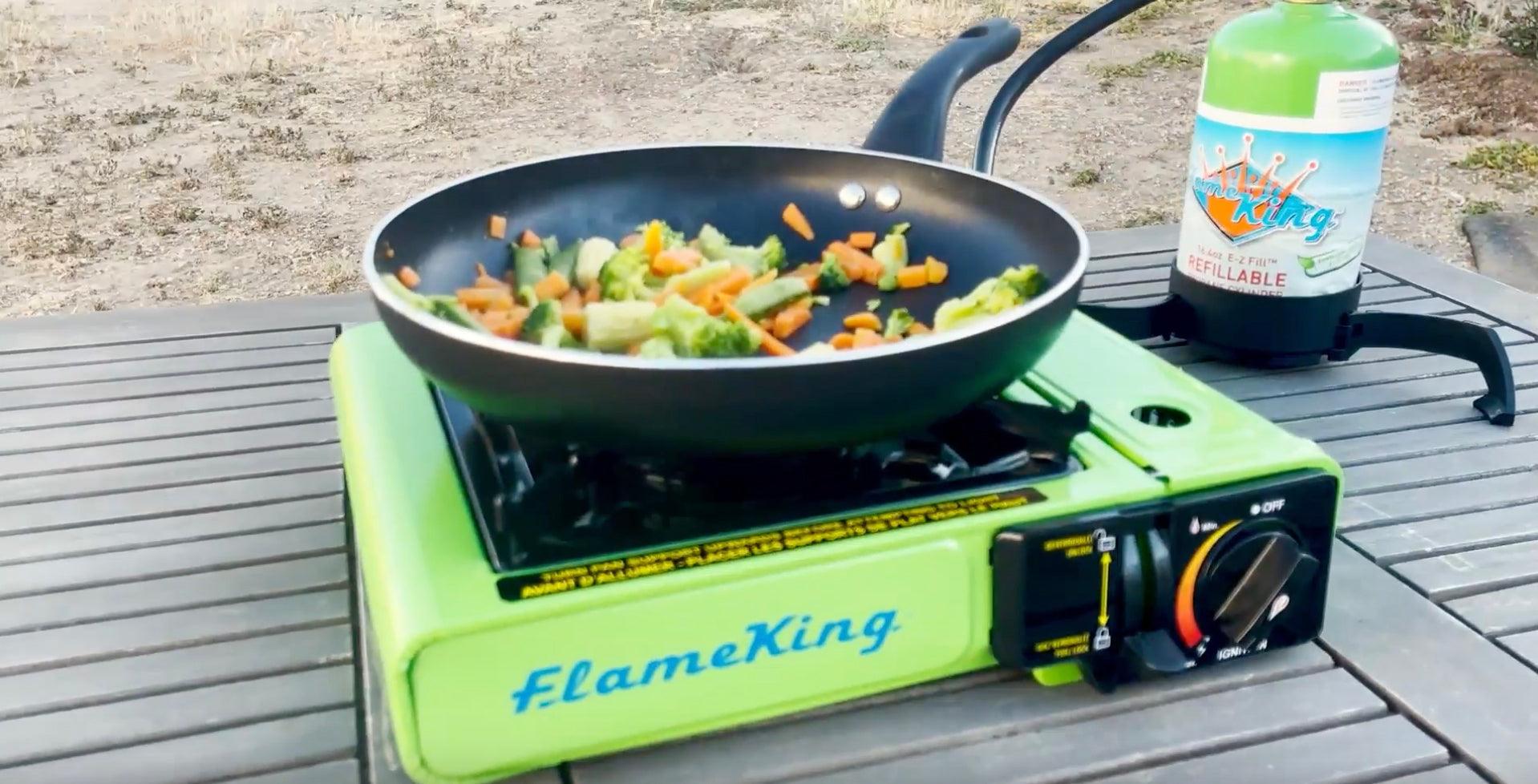 Flame King Portable Butane & Propane Gas Stove with Single Burner - Skoutley Outdoors LLC
