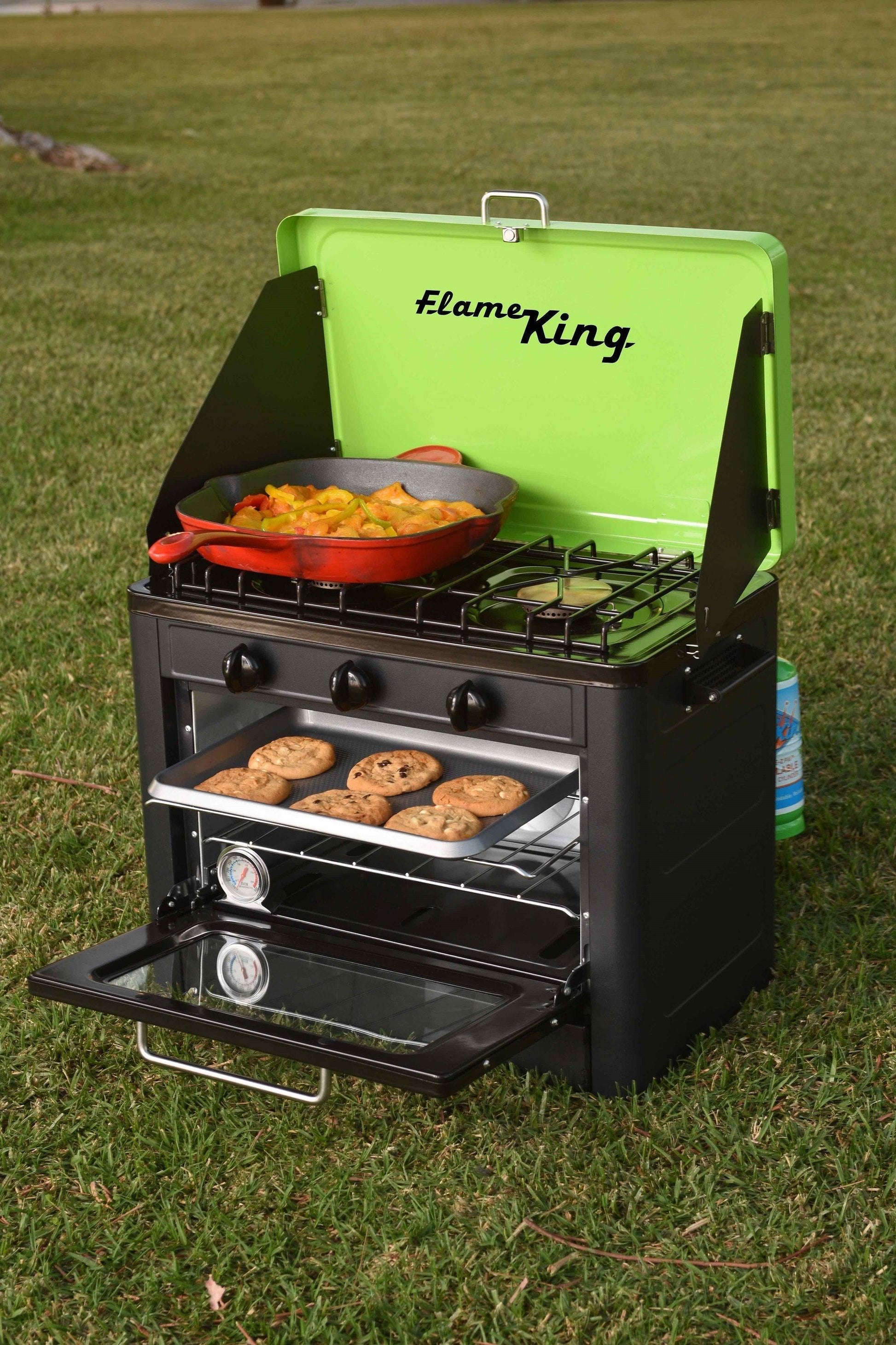 Flame King Portable Camping Oven Stove Combo - Skoutley Outdoors LLC