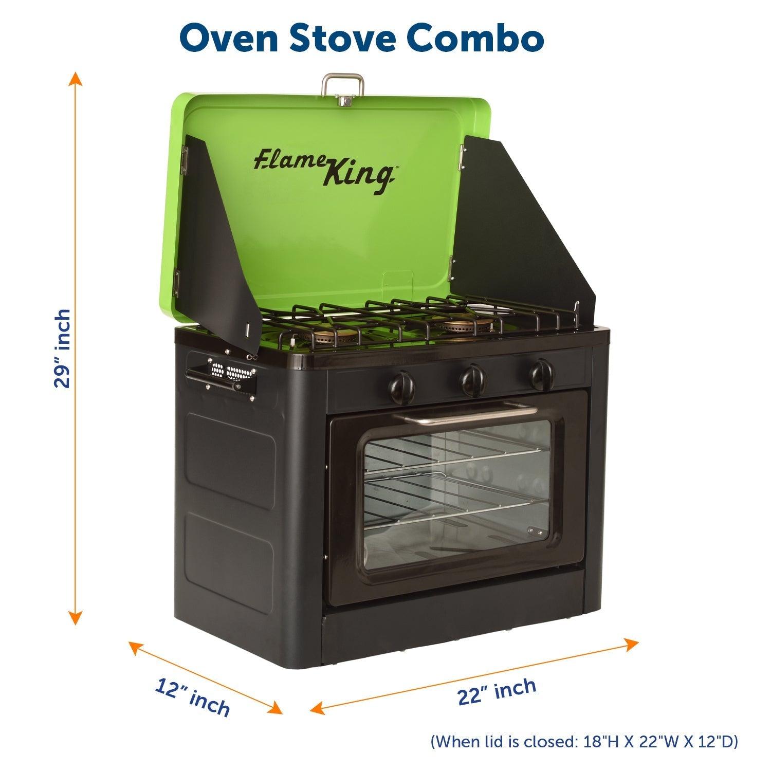 Flame King Portable Camping Oven Stove Combo - Skoutley Outdoors LLC