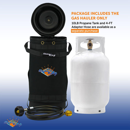 Flame King Propane Gas Hauler for 10lb Propane Tank Insulated Protective Carry Case