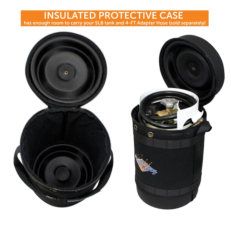 Load image into Gallery viewer, Flame King Propane Gas Hauler for 5lb Propane Tank Insulated Protective Carry Case
