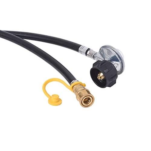 Load image into Gallery viewer, Flame King Propane Regulator Hose with Quick Connect – 8 feet
