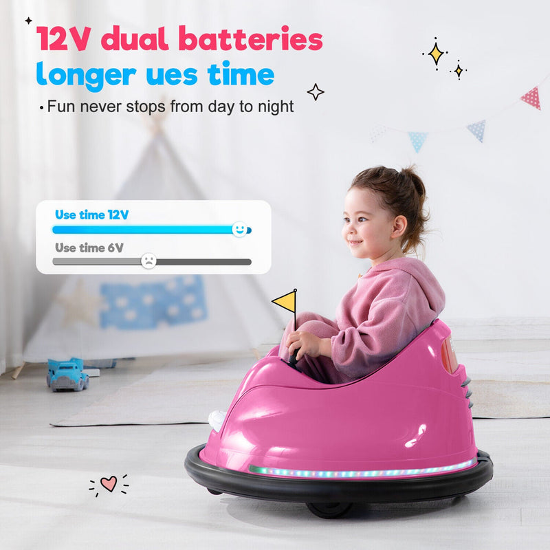 Load image into Gallery viewer, Flashy Remote-Controlled Bumper Car for Kids with Electric Ride-On Fun
