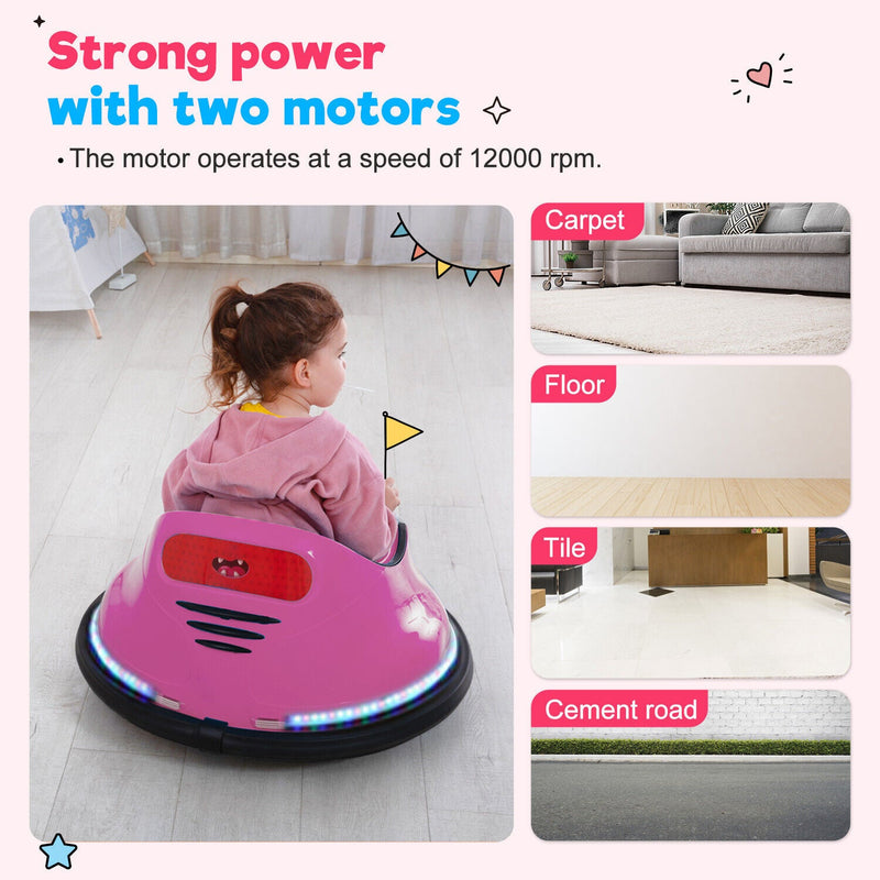 Load image into Gallery viewer, Flashy Remote-Controlled Bumper Car for Kids with Electric Ride-On Fun
