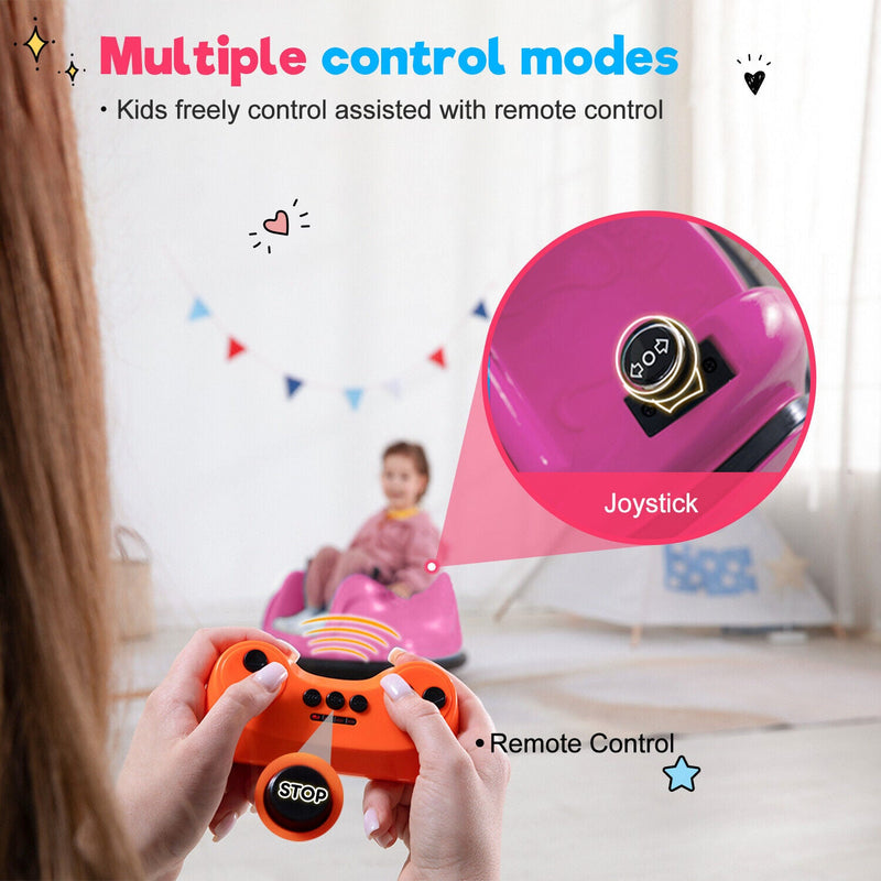Load image into Gallery viewer, Flashy Remote-Controlled Bumper Car for Kids with Electric Ride-On Fun
