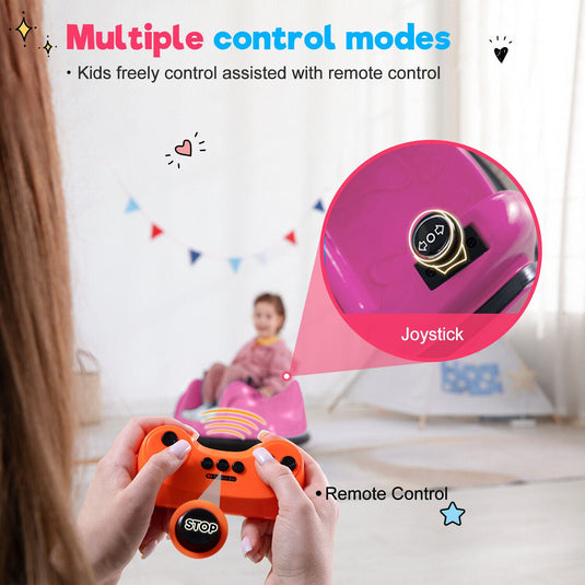 Flashy Remote-Controlled Bumper Car for Kids with Electric Ride-On Fun