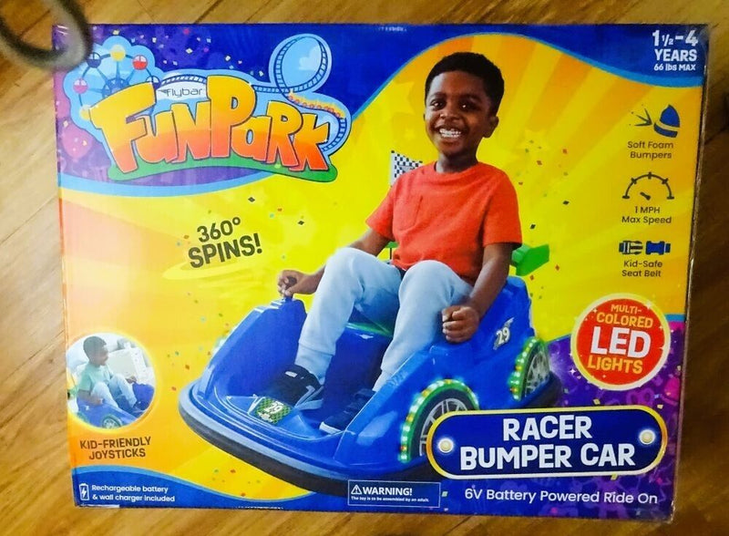 Load image into Gallery viewer, FLYBAR FUNPARK Racer BUMPER CAR Battery-Powered Ride On BUMPER CAR - Affordable Fun for All Ages!

