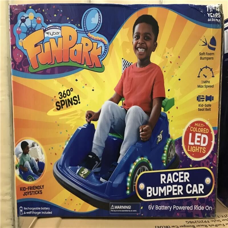 Load image into Gallery viewer, FLYBAR FUNPARK Racer BUMPER CAR Battery-Powered Ride On BUMPER CAR - Affordable Fun for All Ages!
