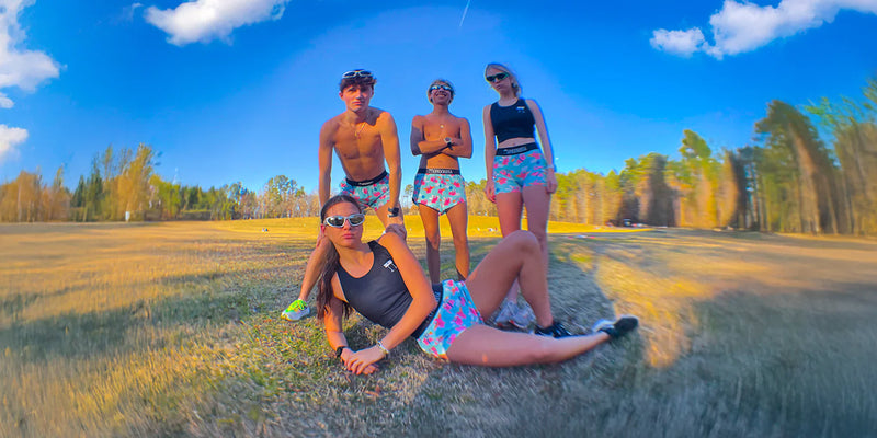 Load image into Gallery viewer, Men&#39;s Flying Pigs 4&quot; Half Split Shorts (XS S M L XL)
