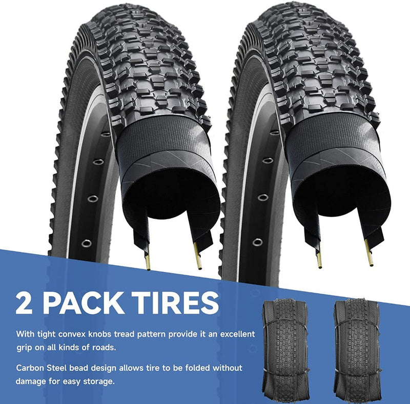 Load image into Gallery viewer, Mountain Bike Tires (2-Pack) - 20/24/26 Inch
