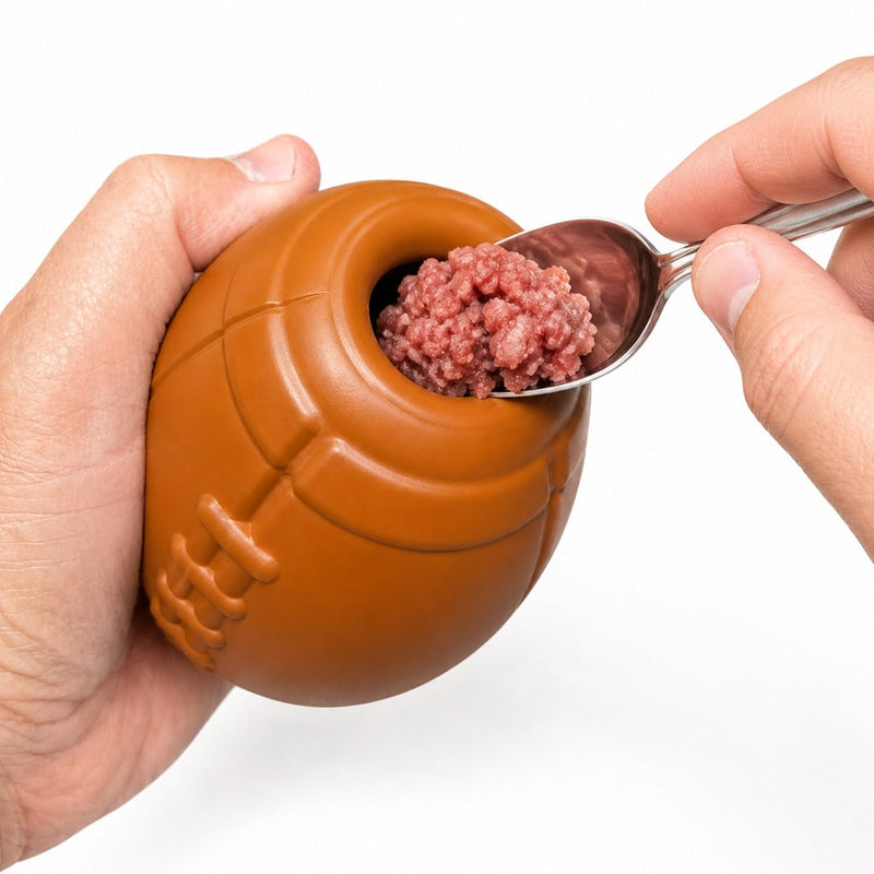 Load image into Gallery viewer, Football Dog Chew Toy &amp; Treat Dispenser - USA Made | SodaPup
