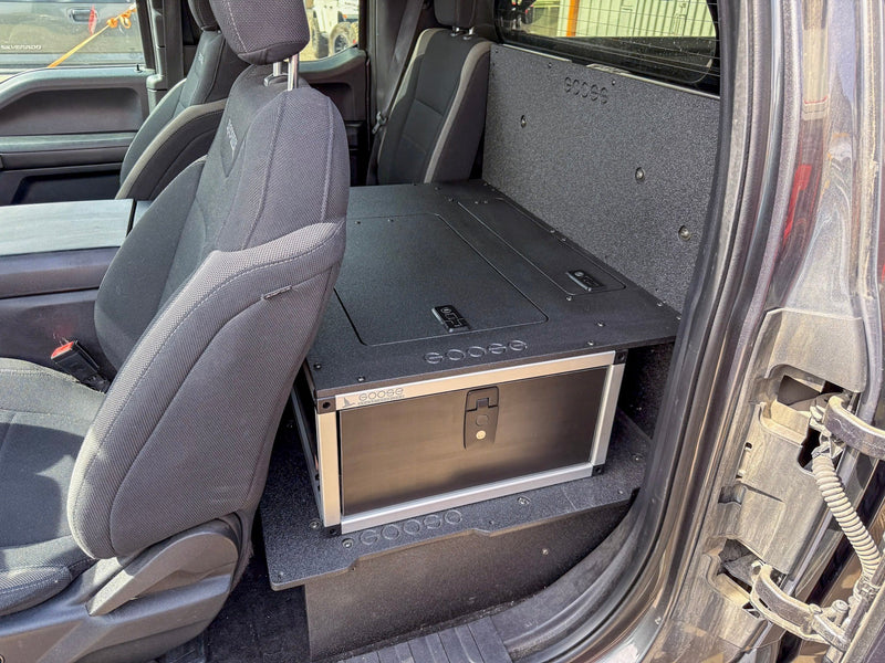 Load image into Gallery viewer, Ford - F150 - 2015-Present - 13th-14th Gen - Super Cab - without the center mounted B&amp;O Subwoofer - Explore Series - Single Drawer Module - With Fitted Top Plate
