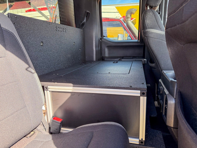 Load image into Gallery viewer, Ford - F150 - 2015-Present - 13th-14th Gen - Super Cab - without the center mounted B&amp;O Subwoofer - Explore Series - Single Drawer Module - With Fitted Top Plate
