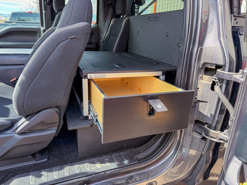 Load image into Gallery viewer, Ford - F150 - 2015-Present - 13th-14th Gen - Super Cab - without the center mounted B&amp;O Subwoofer - Explore Series - Single Drawer Module - With Fitted Top Plate
