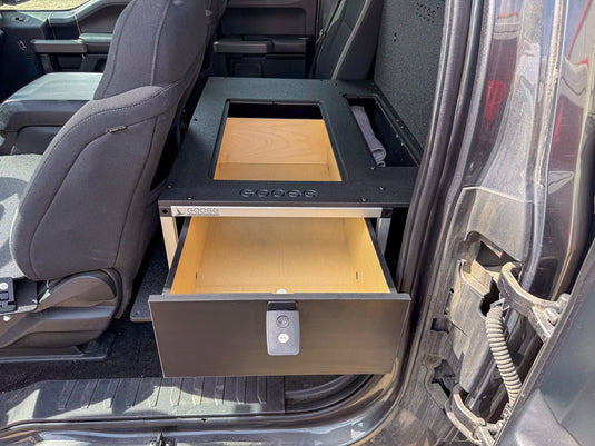 Ford - F150 - 2015-Present - 13th-14th Gen - Super Cab - without the center mounted B&O Subwoofer - Explore Series - Single Drawer Module - With Fitted Top Plate
