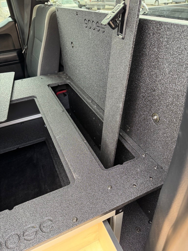 Load image into Gallery viewer, Ford - F250-F550 - 2017-Present - 4th-5th Gen - Super Cab - without the center mounted B&amp;O Subwoofer - Explore Series - Single Drawer Module - With Fitted Top Plate
