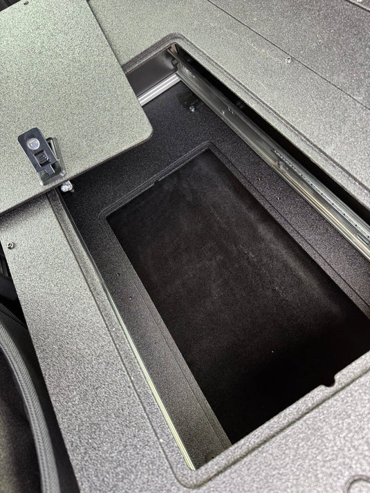Ford - F250-F550 - 2017-Present - 4th-5th Gen - Super Cab - without the center mounted B&O Subwoofer - Explore Series - Single Drawer Module - With Fitted Top Plate