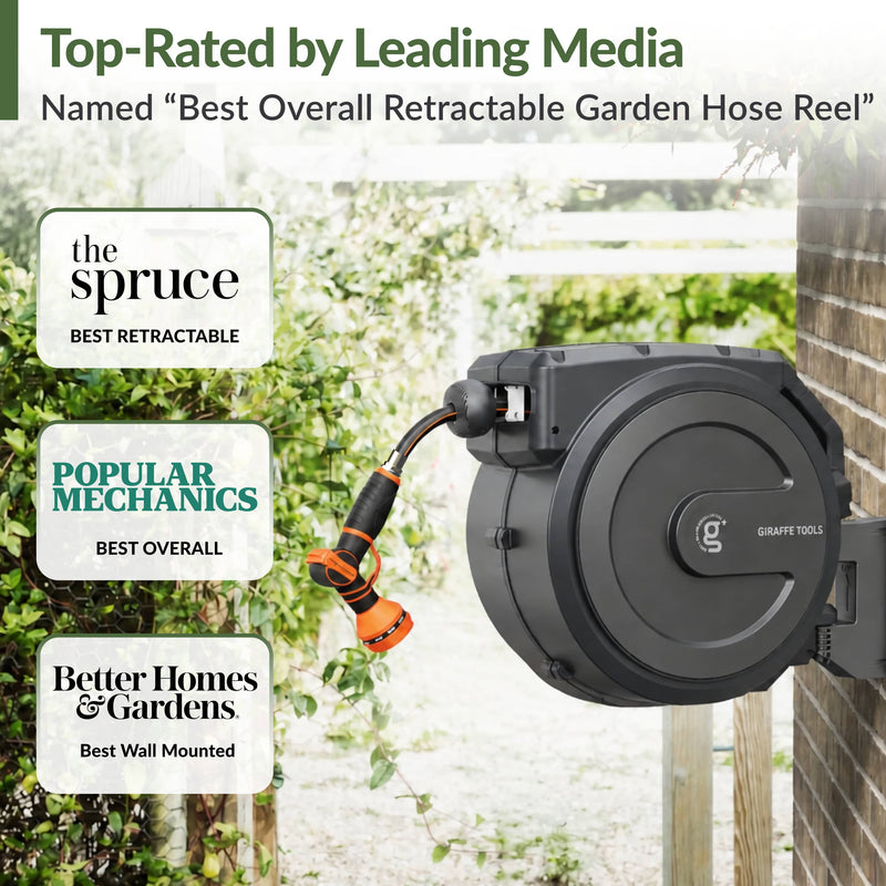 Load image into Gallery viewer, Retractable Garden Hose Reel 65ft-155ft
