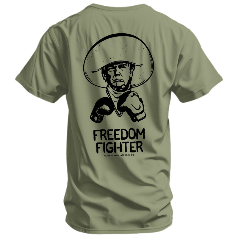 Load image into Gallery viewer, Freedom Fighter Cowboy President Trump Men&#39;s T-Shirt
